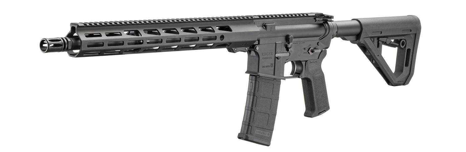 Ruger Harrier 28600 AR-15 5.56 NATO Semi-Auto Rifle — 16.1″ Barrel, Magpul Stock & Grip, 15″ M-Lok Handguard, 30-Round