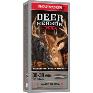 In Stock: Winchester Deer Season XP 30-30 Winchester Ammo 150 Grain Winchester Extreme Point Polymer Tip 200rounds15