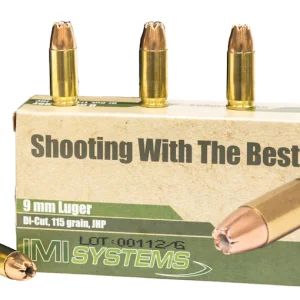 In Stock: IMI 9mm Luger Ammo 115 Grain Jacketed Hollow Point