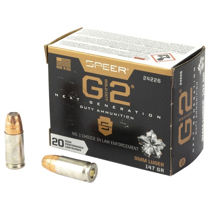 Speer Gold Dot G2 9mm 147gr +P 2026 LE Load Speer Gold Dot G2 9mm 147gr +P 2026 LE Load - Handgun Ammo - Los Ranchos Gun Shop