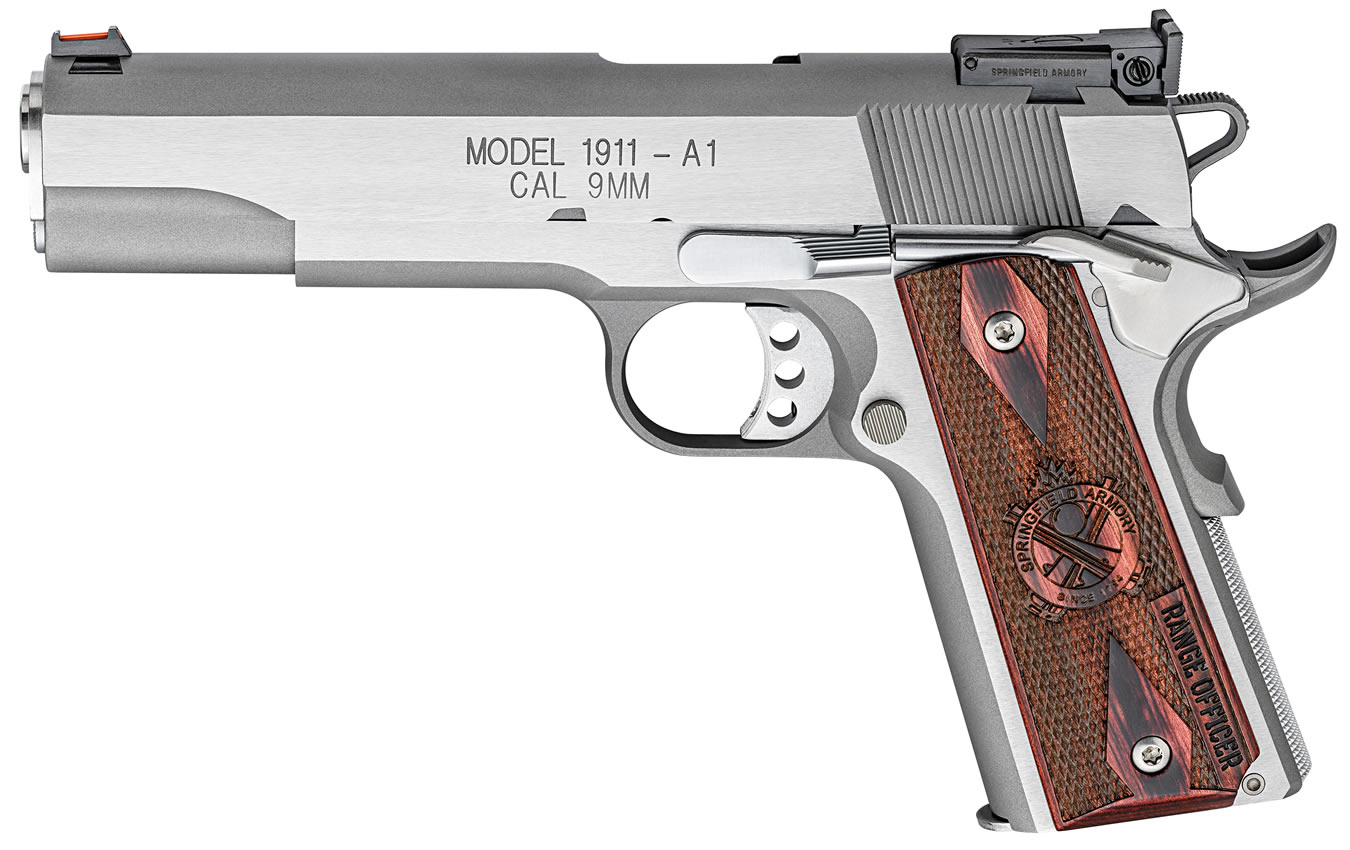 Springfield 1911-A1 Range Officer 9mm Stainless Essentials Package w/ Adjustable Rear Sight Springfield 1911-A1 Range Officer 9mm Stainless Essentials Package w/ Adjustable Rear Sight - Firearms - Los Ranchos Gun Shop