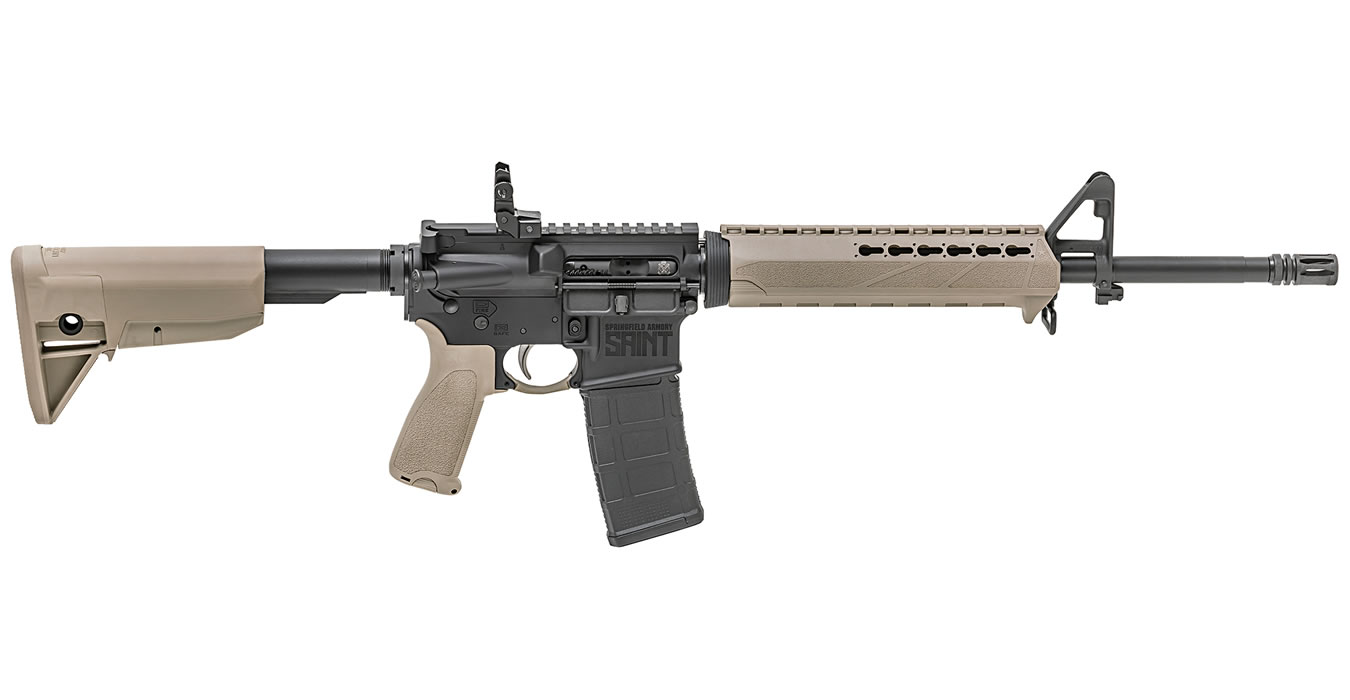 Springfield Saint 5.56mm Flat Dark Earth (FDE) Semi-Automatic Rifle Springfield Saint 5.56mm Flat Dark Earth (FDE) Semi-Automatic Rifle - Rifles - Los Ranchos Gun Shop