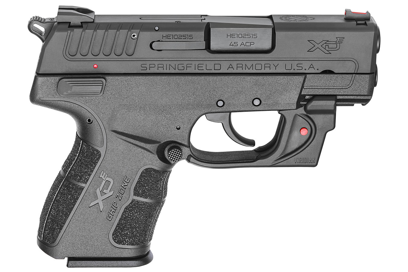 Springfield XD-E 45 ACP DA/SA Concealed Carry Pistol with Viridian Red Laser Springfield XD-E 45 ACP DA/SA Concealed Carry Pistol with Viridian Red Laser - Pistols - Los Ranchos Gun Shop