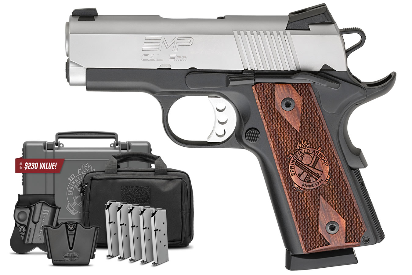 Springfield 1911 EMP 9mm Bi-Tone Pistol with Instant Gear Up Package Springfield 1911 EMP 9mm Bi-Tone Pistol with Instant Gear Up Package - Pistols - Los Ranchos Gun Shop
