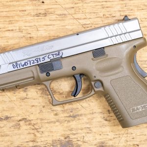 Springfield XD-45 45 ACP Compact Police Trade-in Pistol with FDE Frame and Silver Slide (No - Pistols | Losranchos Gun Shop