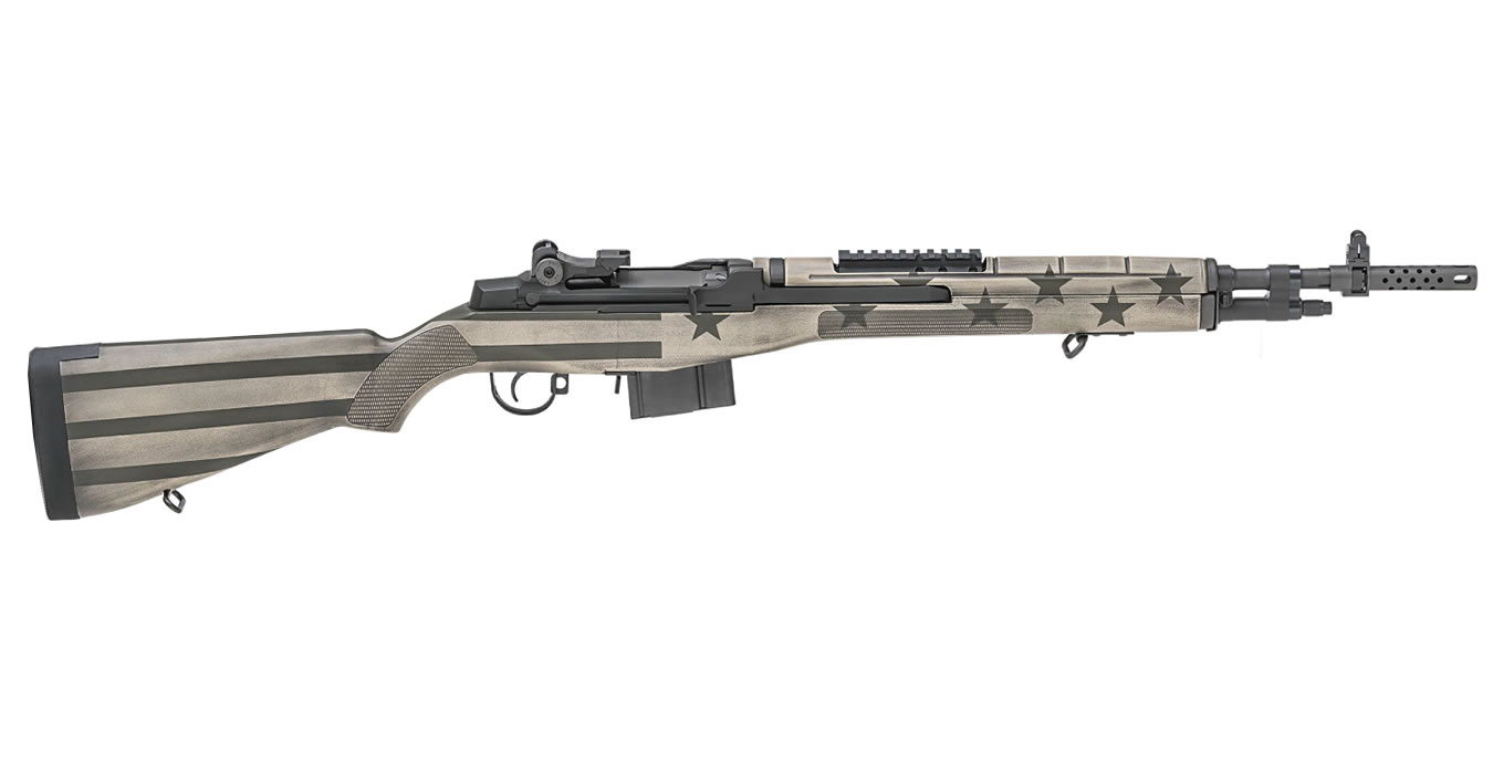 Springfield M1A Scout Squad 308 with Sand/OD Green American Flag Stock (Display Model) Springfield M1A Scout Squad 308 with Sand/OD Green American Flag Stock (Display Model) - Firearms - Los Ranchos Gun Shop