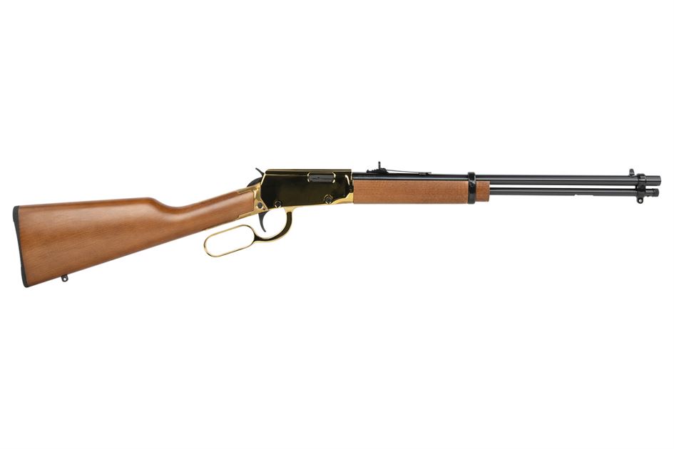 Rossi Rio Bravo 22LR Lever-Action Rifle with Gold Receiver and Hardwood Stock Rossi Rio Bravo 22LR Lever-Action Rifle with Gold Receiver and Hardwood Stock - Rifles - Los Ranchos Gun Shop