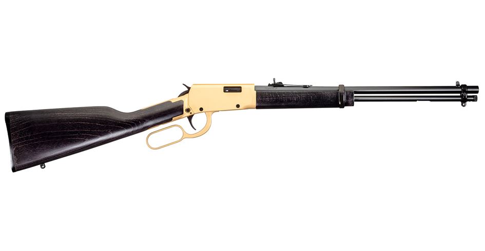 Rossi Rio Bravo 22LR Lever-Action Rifle with Gold Receiver and Hardwood Stock Rossi Rio Bravo 22LR Lever-Action Rifle with Gold Receiver and Hardwood Stock - Rifles - Los Ranchos Gun Shop